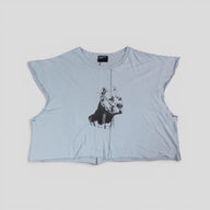 Enfants Riches Déprimés NA Pitbull Cutoff Tee in Dusty Blue