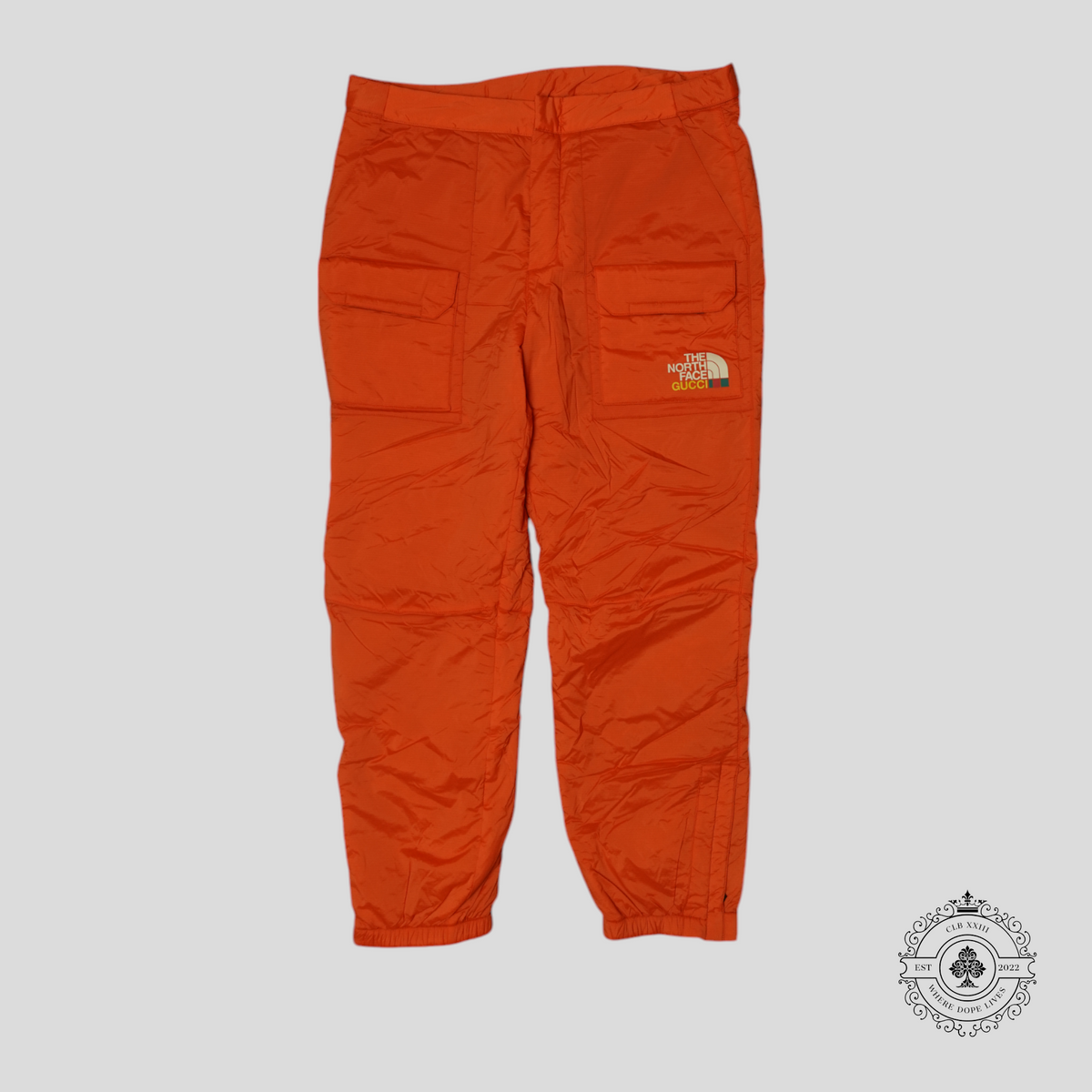 The North Face X Gucci Padded Cargo Pants in Orange