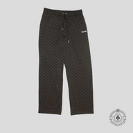 Celine Triomphe Print Double Face Jersey Track Pants in Brown