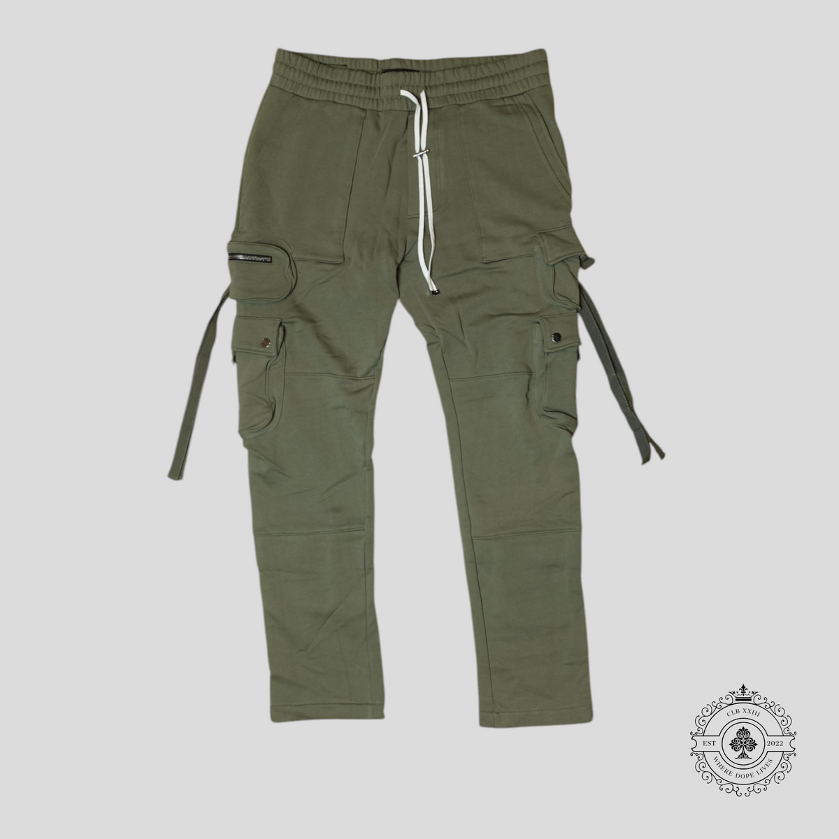 Amiri Tapered Cargo Sweatpants in Green