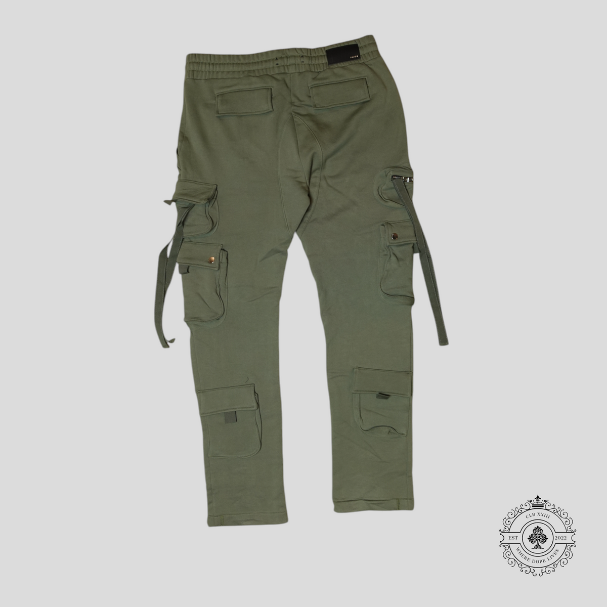 Amiri Tapered Cargo Sweatpants in Green