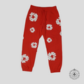 Denim Tears the Cotton Wreath Sweatpants in Red
