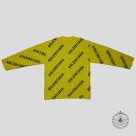 Balenciaga All Over Knit Crewneck in Yellow