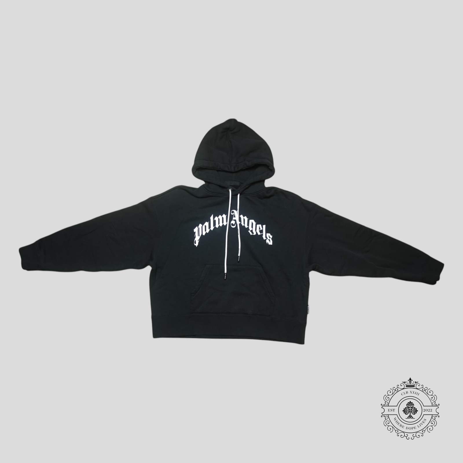 Palm Angels Classic Logo Hoodie in Black