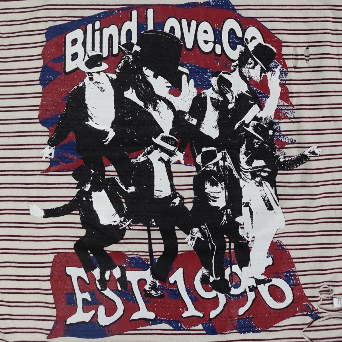 Blind Love MJ 96' Tee in Cherry Stripe