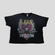 Blind Love Eagle Tee in Washed Black