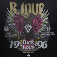 Blind Love Eagle Tee in Washed Black