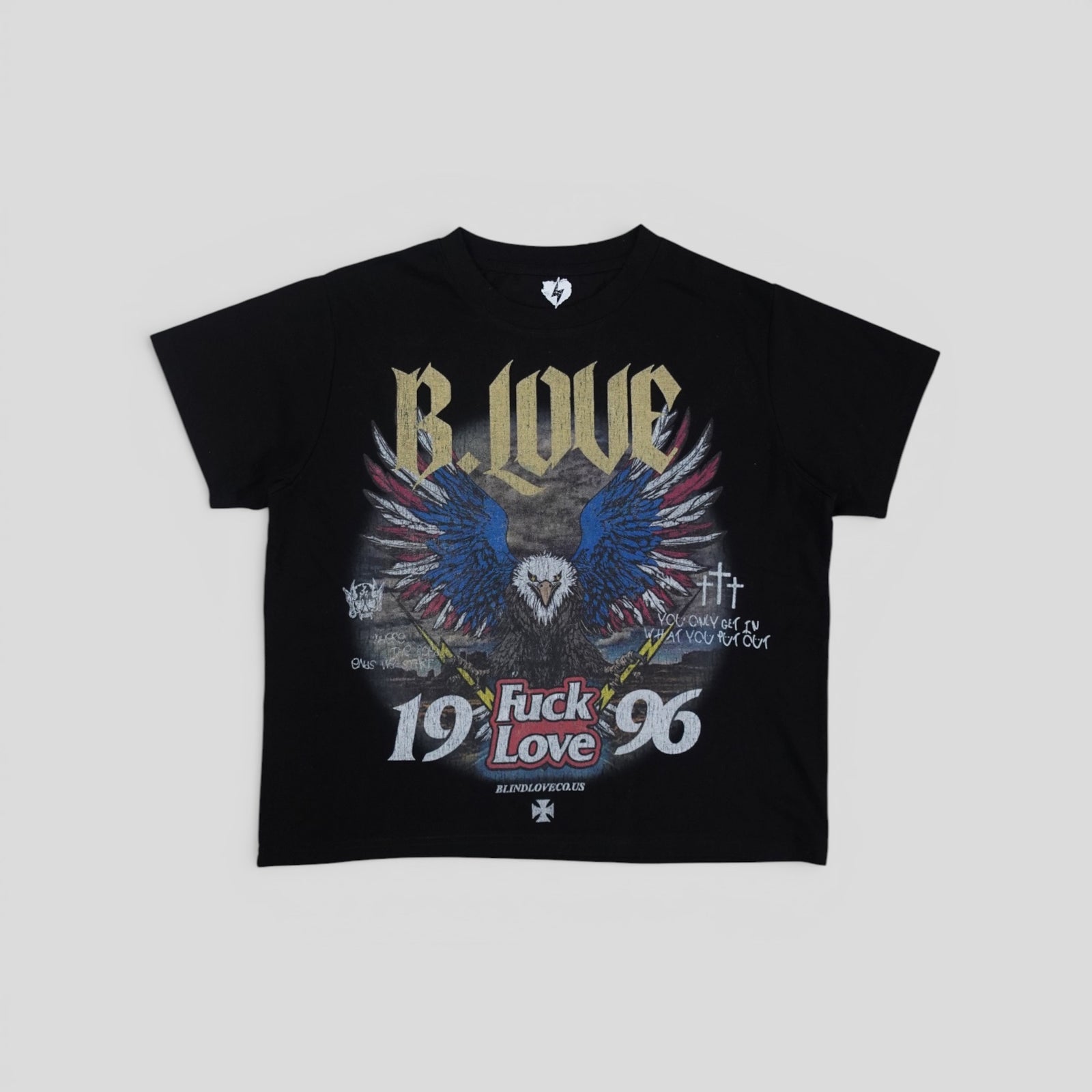 Blind Love Eagle Tee in Black