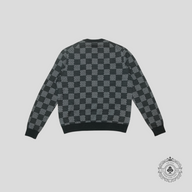 Louis Vuitton Big Damier Merino Crewneck in Black/Grey