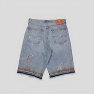 Blind Love Eagle Shorts in Light Wash