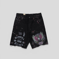 Blind Love Eagle Shorts in Black