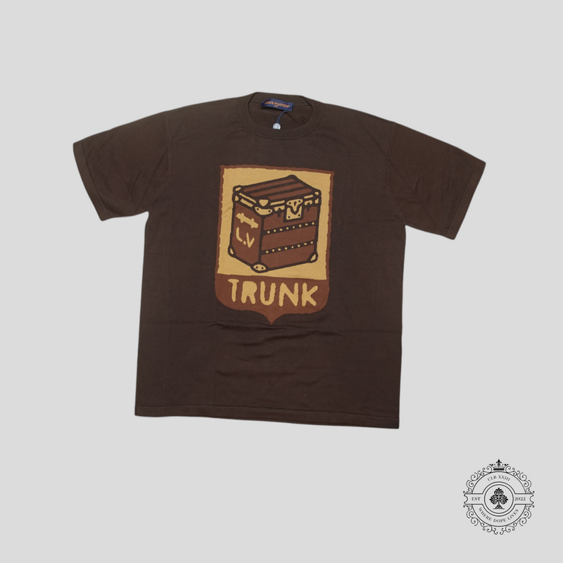 Louis Vuitton Intarsia Trunk Short Sleeve Crewneck in Brown