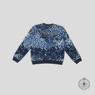 Louis Vuitton LV Lovers Damoflage Jacquard Pullover in Blue