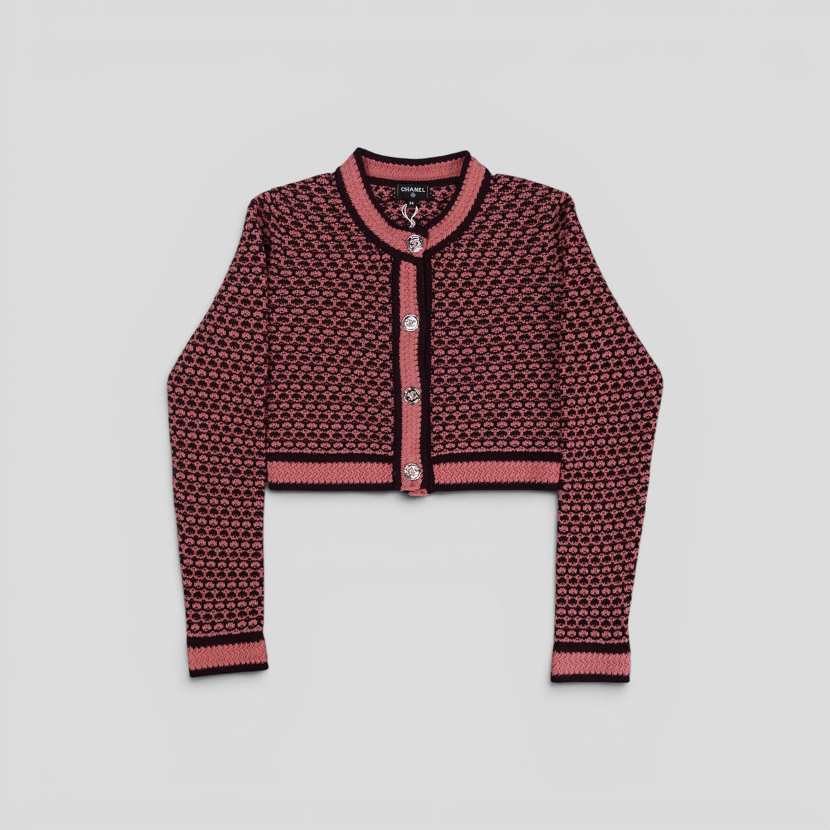 Chanel Cashmere Cropped Cardigan in Pink