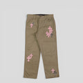 Chrome Hearts Cross Patch Carpenter Pants in Tan / Pink