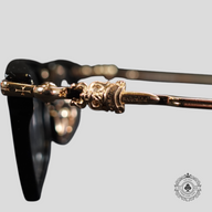 Chrome Hearts Snat Glasses in Black/Gold