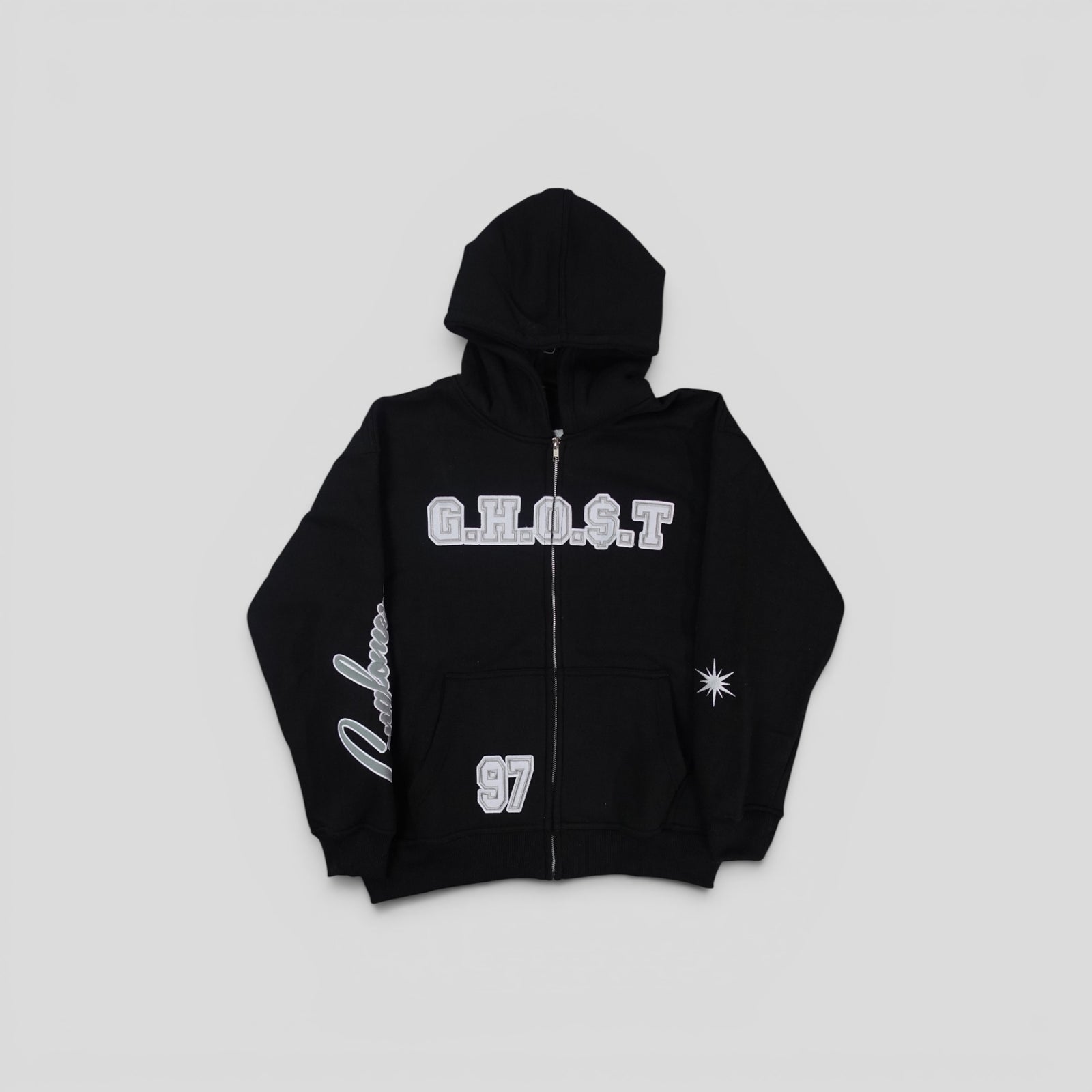 Conglomerate Clothing G.H.O.$.T Zip Up in Black