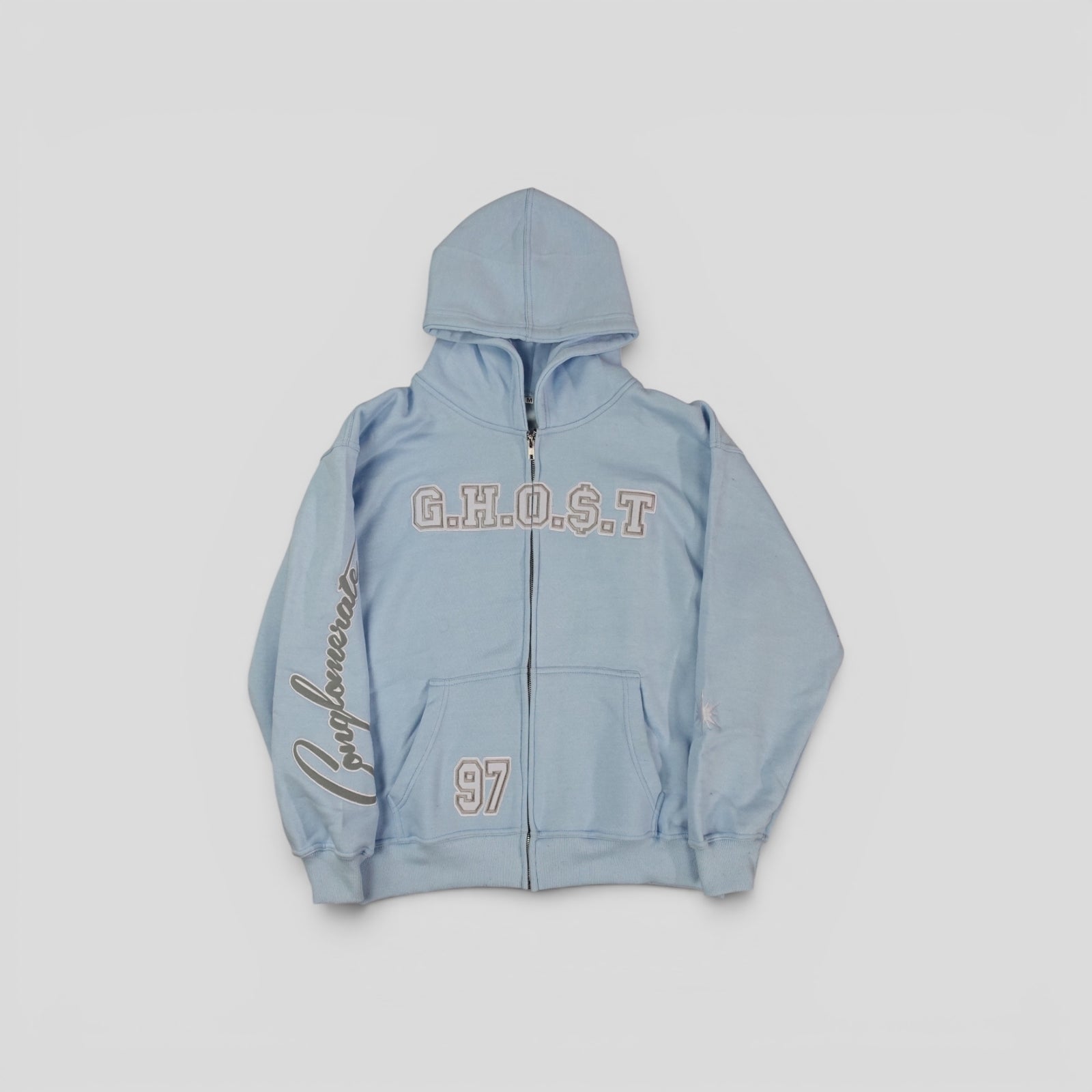Conglomerate Clothing G.H.O.$.T Zip Up in Blue
