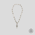Chrome Hearts Dagger Pendant Dice Necklace in Silver