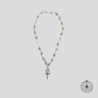 Chrome Hearts Dagger Pendant Dice Necklace in Silver