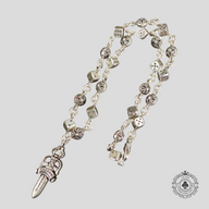 Chrome Hearts Dagger Pendant Dice Necklace in Silver
