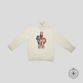 Moncler Genius 1952 Logo Jacquard Turtleneck Sweater in Off-White