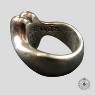 Chrome Hearts Diamond Embellished Rolling Stones Ring in Silver