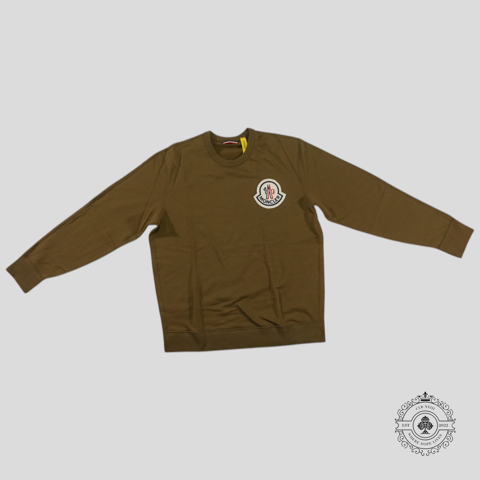 Moncler Logo Patch Crewneck in Green