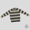 Burberry Brit Striped Cashmere Blend Sweater in Grey/Cream