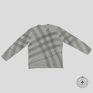 Burberry Brit Burberry Tartan Cashmere Sweater in Grey