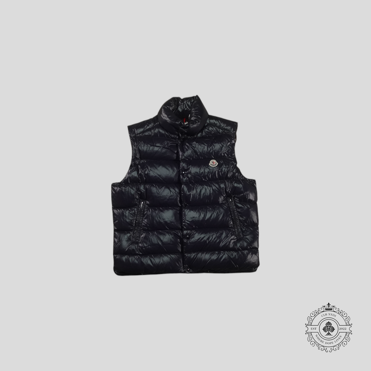 Moncler Tib Gilet Vest In Navy Blue