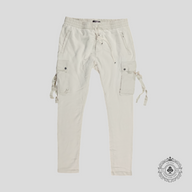 Amiri Tapered Cargo Sweatpants in Alabaster White -Preowned