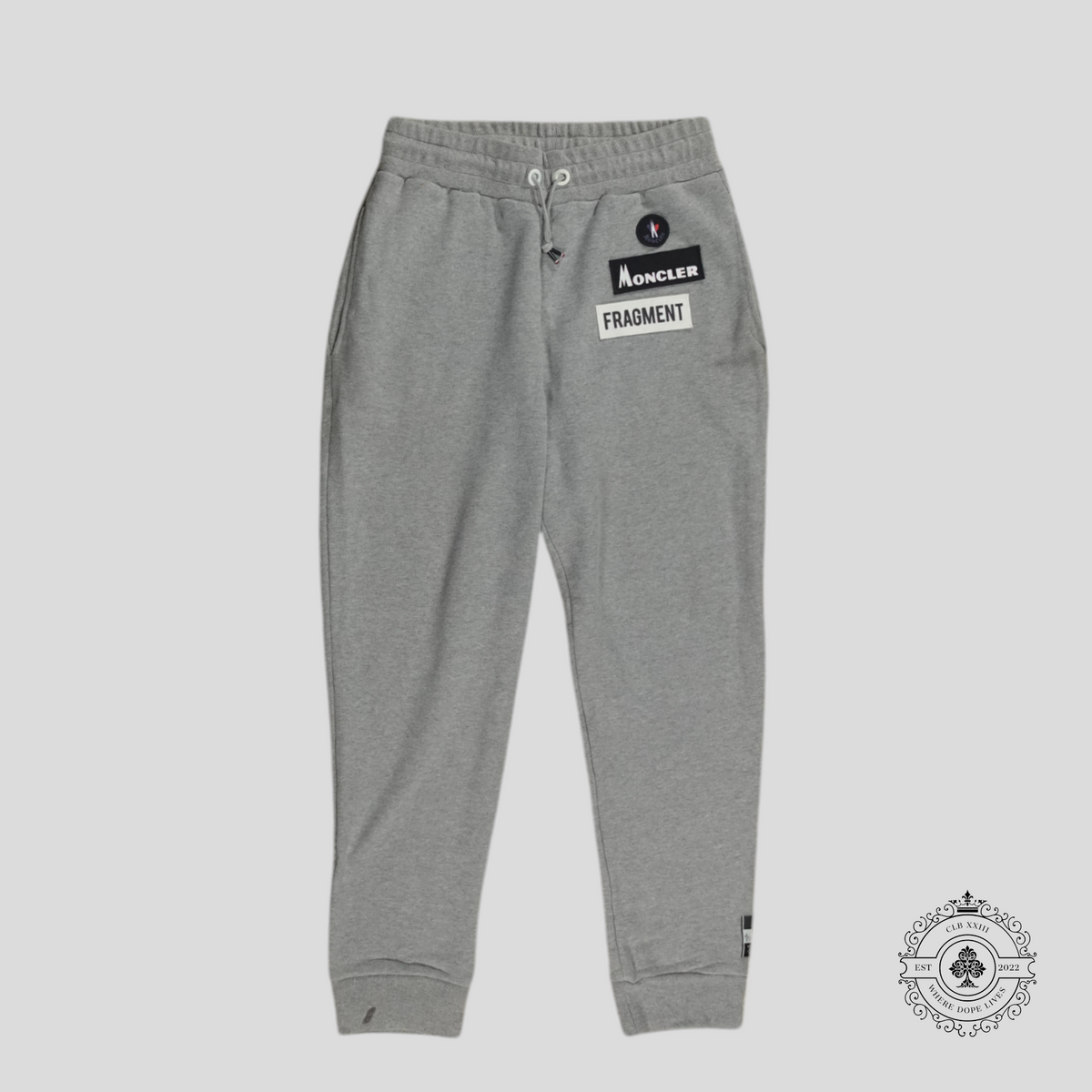 Moncler Logo Patch Sweatpants in Grey