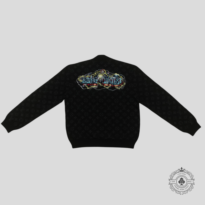 Louis Vuitton Monogram LV Graffiti Zip Up Blouson in Black