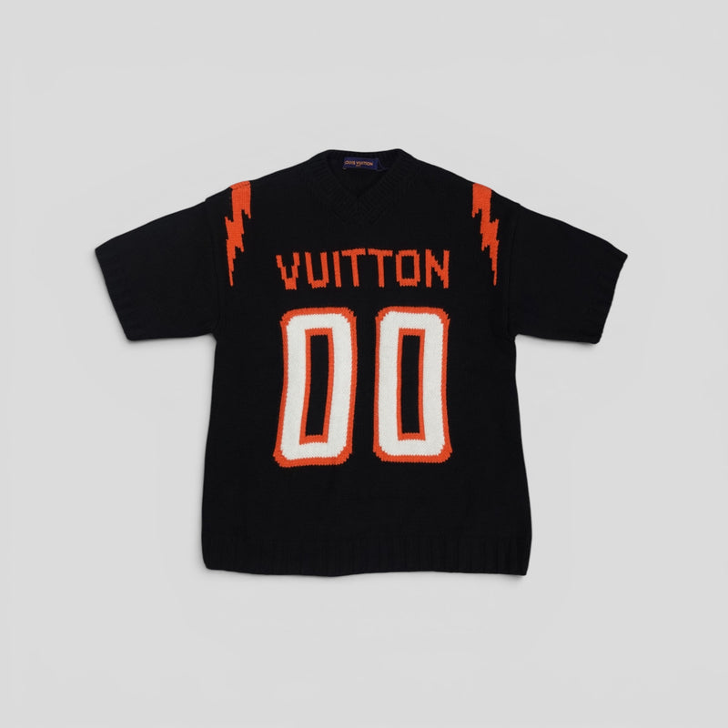 Louis Vuitton Chunky Intarsia Football Short Sleeve Knit