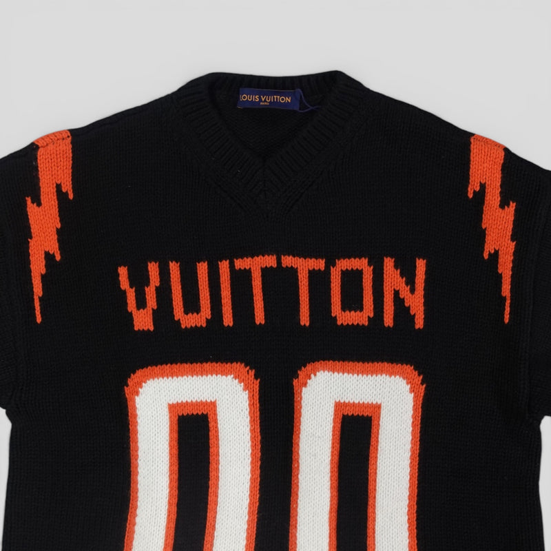 Louis Vuitton Chunky Intarsia Football Short Sleeve Knit