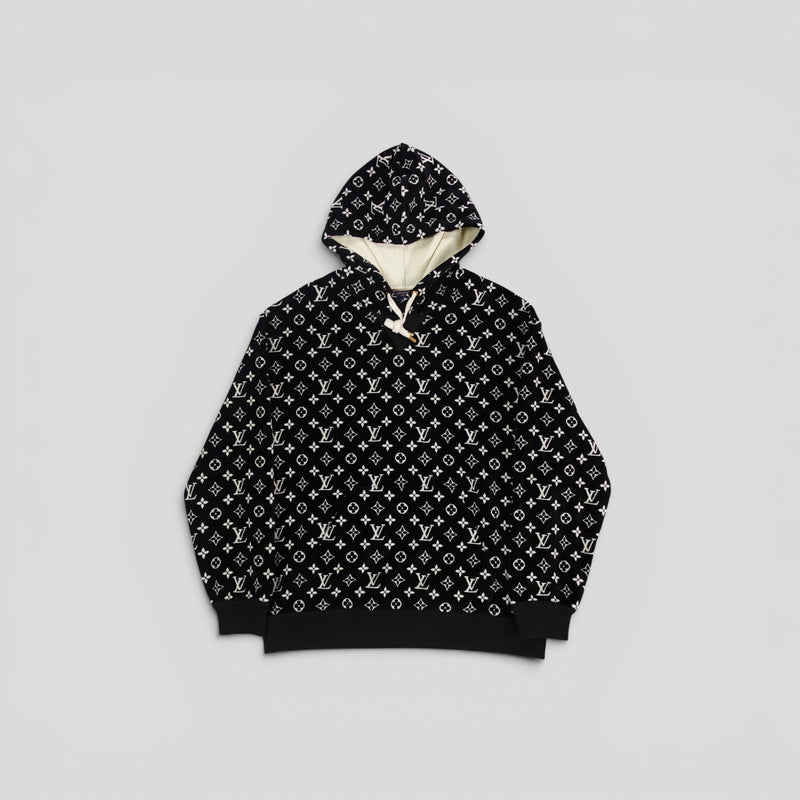 Louis Vuitton Monogram Toweling Hoodie in Black