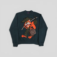 Louis Vuitton Hand-knit Bandit Crewneck Sweater in Green