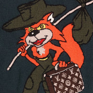 Louis Vuitton Hand-knit Bandit Crewneck Sweater in Green
