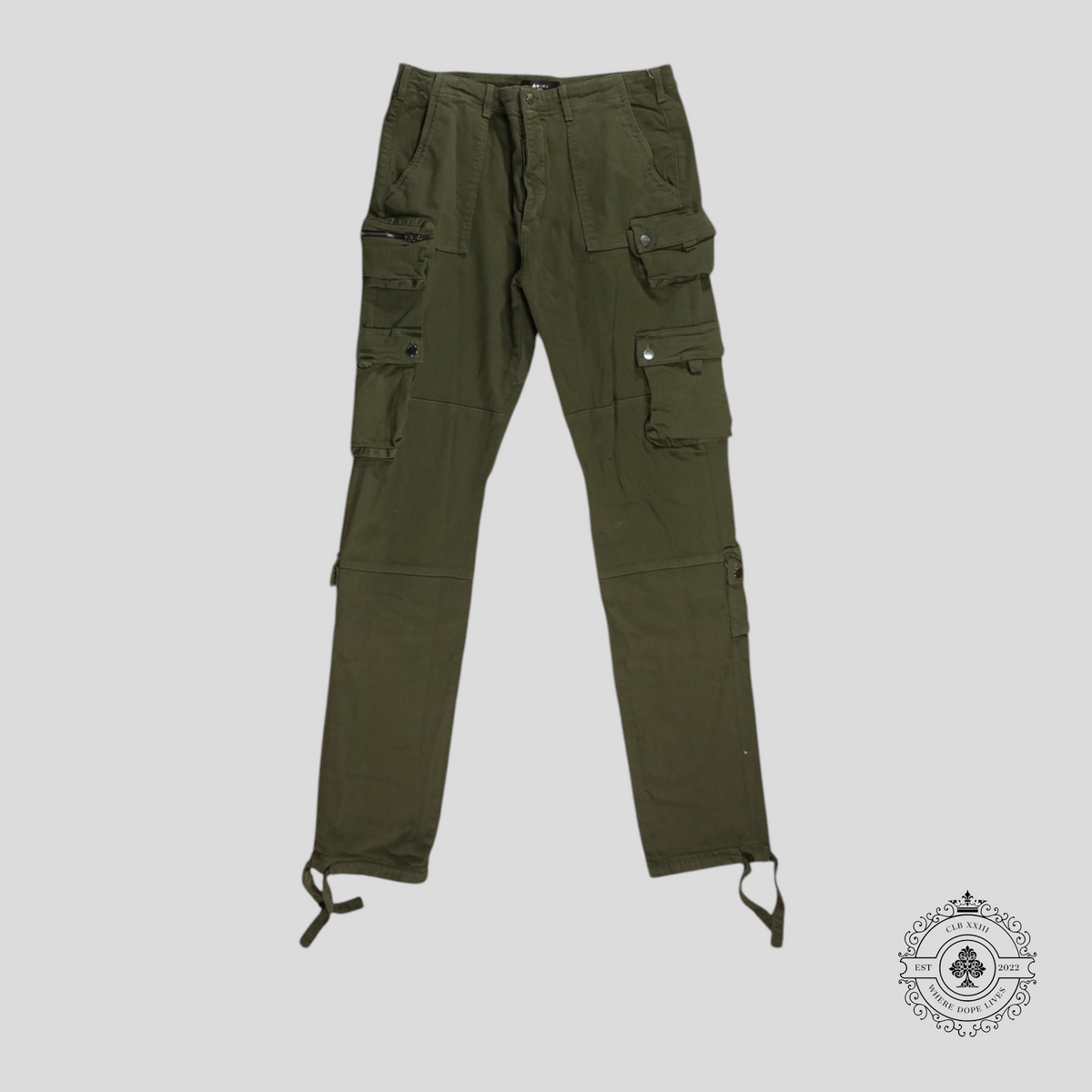 Amiri Tactical Cargo Pants in Military Green