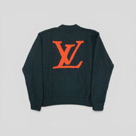 Louis Vuitton Hand-knit Bandit Crewneck Sweater in Green