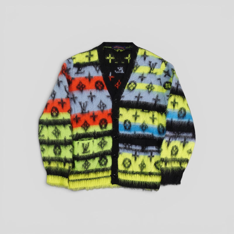Louis Vuitton Monogram Mohair Cardigan in Multicolor