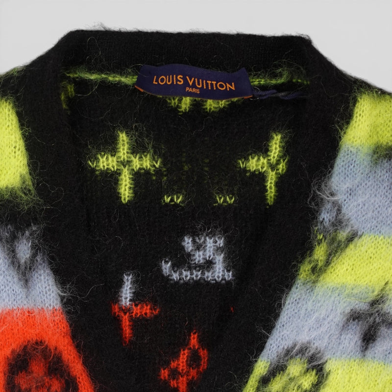 Louis Vuitton Monogram Mohair Cardigan in Multicolor