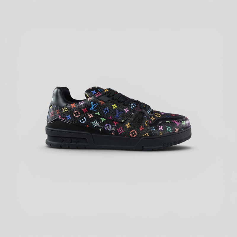 Louis Vuitton X Takashi Murakami LV Trainer Sneaker in Black