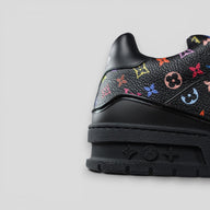 Louis Vuitton X Takashi Murakami LV Trainer Sneaker in Black