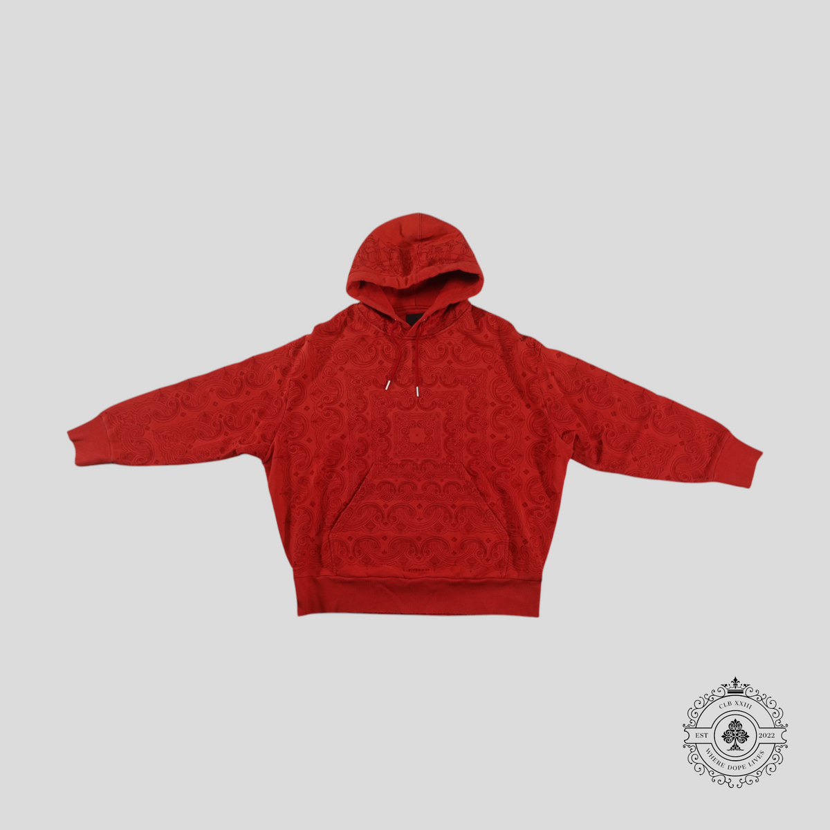 Givenchy Bandana Embroidered Hoodie in Red