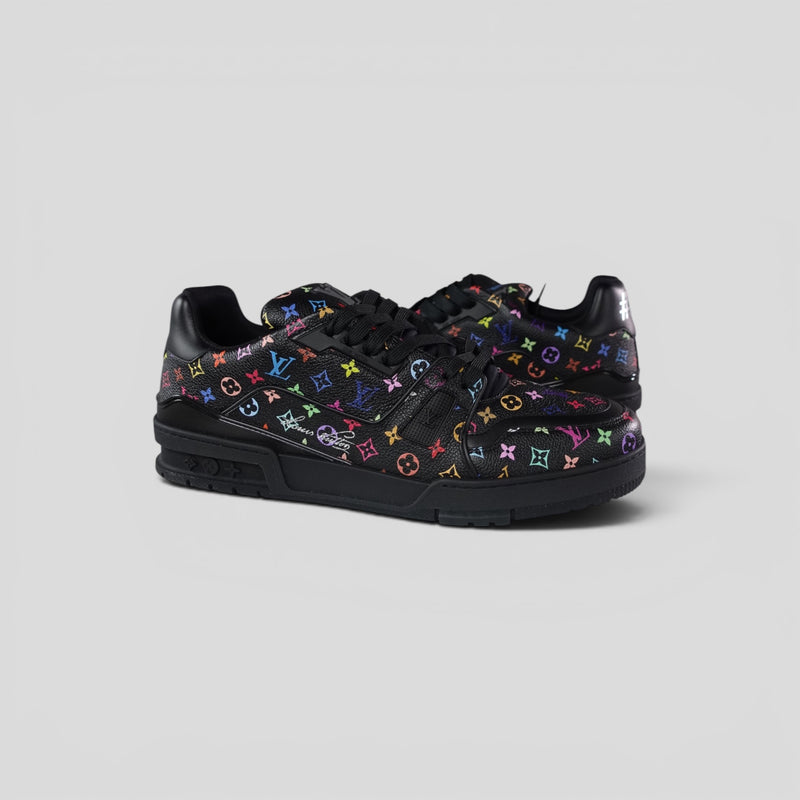 Louis Vuitton X Takashi Murakami LV Trainer Sneaker in Black