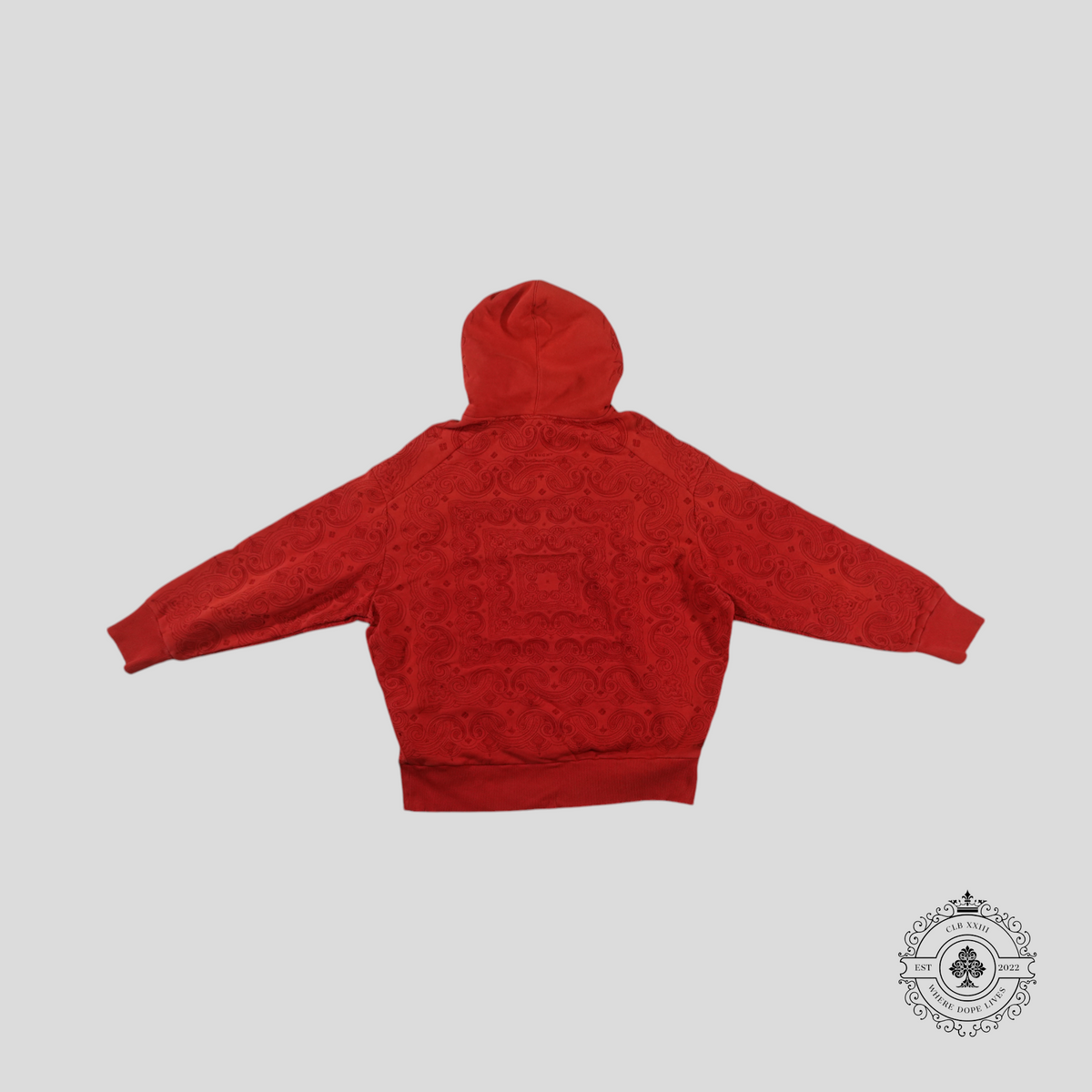 Givenchy Bandana Embroidered Hoodie in Red
