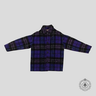 Palm Angels Plaid Wool Overshirt in Purple