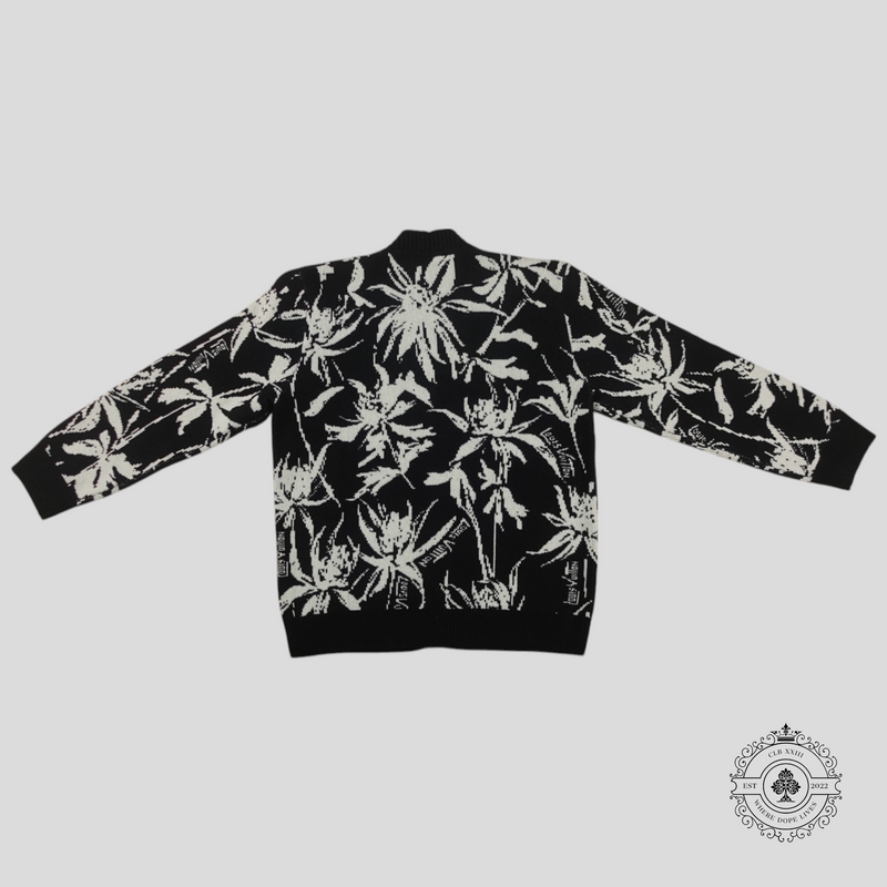 Louis Vuitton Thistle Jacquard Cardigan in Black